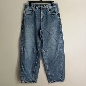 Garage High Rise Barrel Jeans Retro 90s boho Streetwear Sz 7